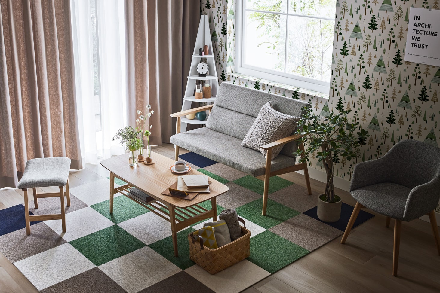 アート272　「ネイチャーS」　インテリアコーディネート 色合い豊かなほっこり空間 – WARDROBE sangetsu