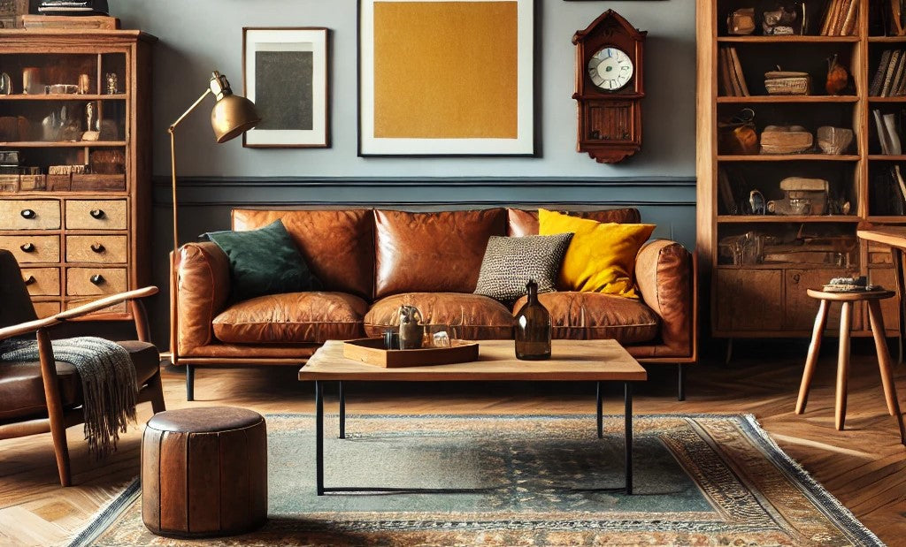 木製円形スツール ダークブラウンFILM Vintage