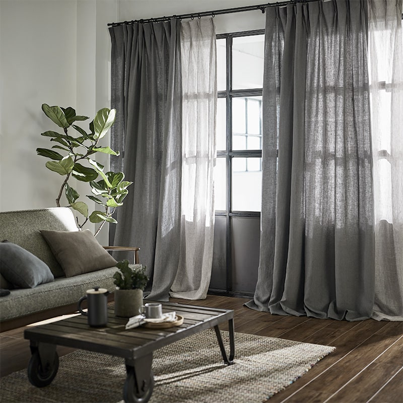 ほだ】コットンリネンで作った昔もんぺ アッシュグレー・オリーブ