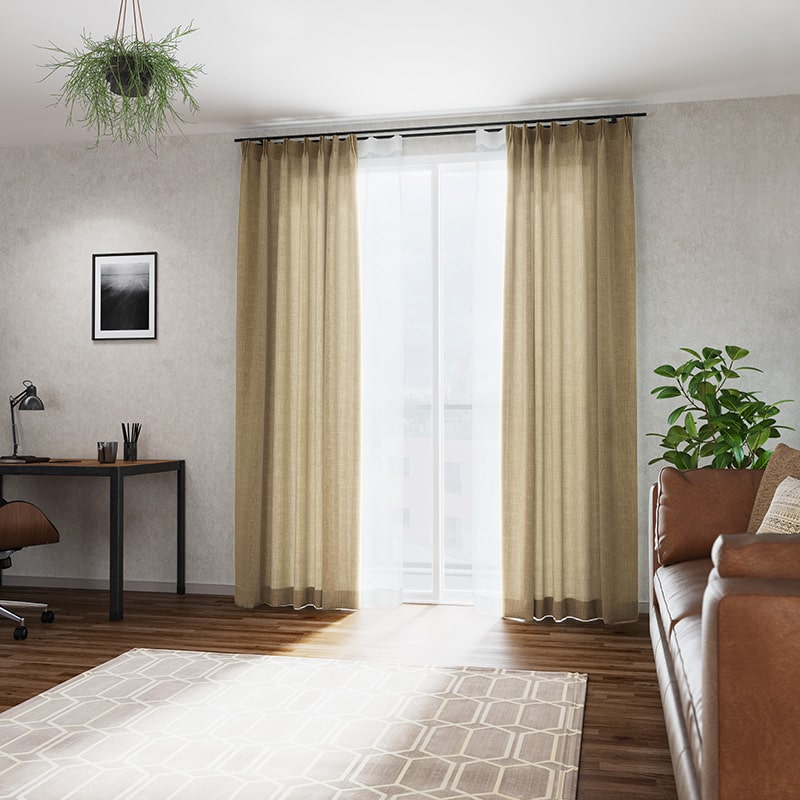 2枚セット natsusobiku ひなたライフ リネン カーテン マルチクロス 2