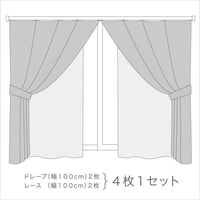 つむぎ　ドレープ・レースセット
